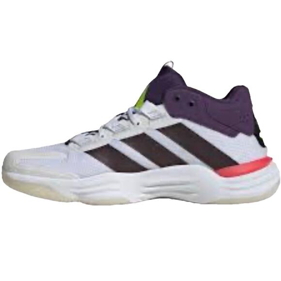ADIDAS Court Stabil White Aurora Metallic Plum Men’s 10.5 main image 4